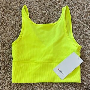 Lululemon Neon Yellow Ribbed Tank Top